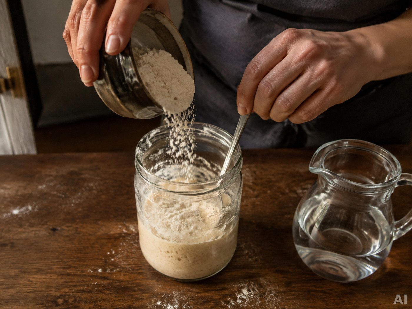 Sauerteig füttern